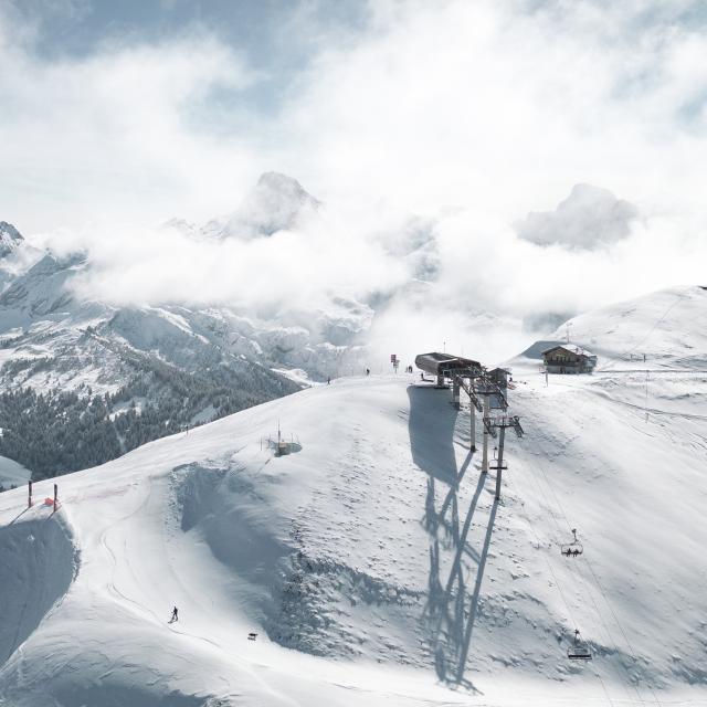 Snow-covered ski area