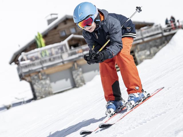 First glides in the beginners' areas of the Grand-Bornand ski area