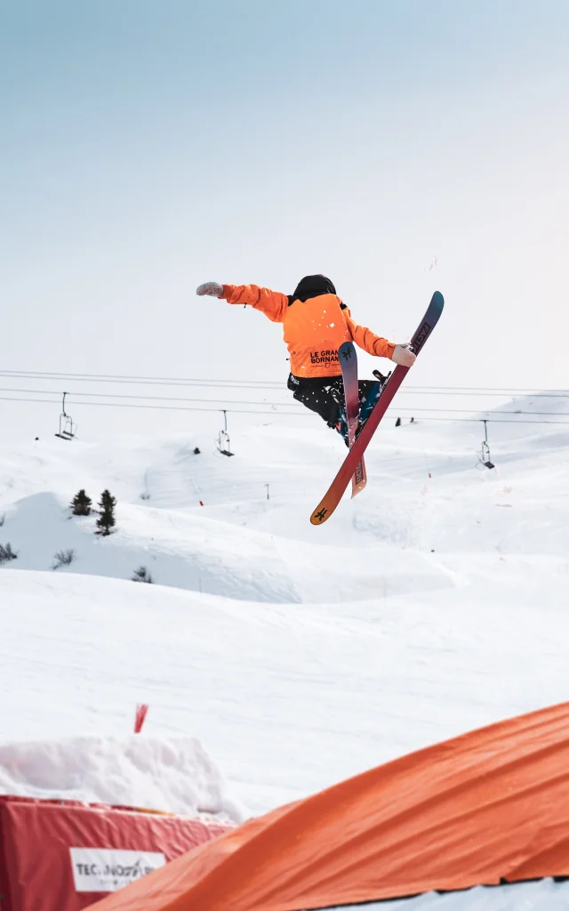 Guaranteed thrills and freestyle on the GB snowpark in the ski area