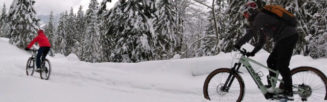 Sortie en VTT AE sur neige au Grand-Bornand
