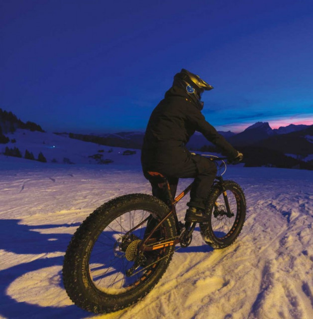 Mountain bike on snow - Fatbike