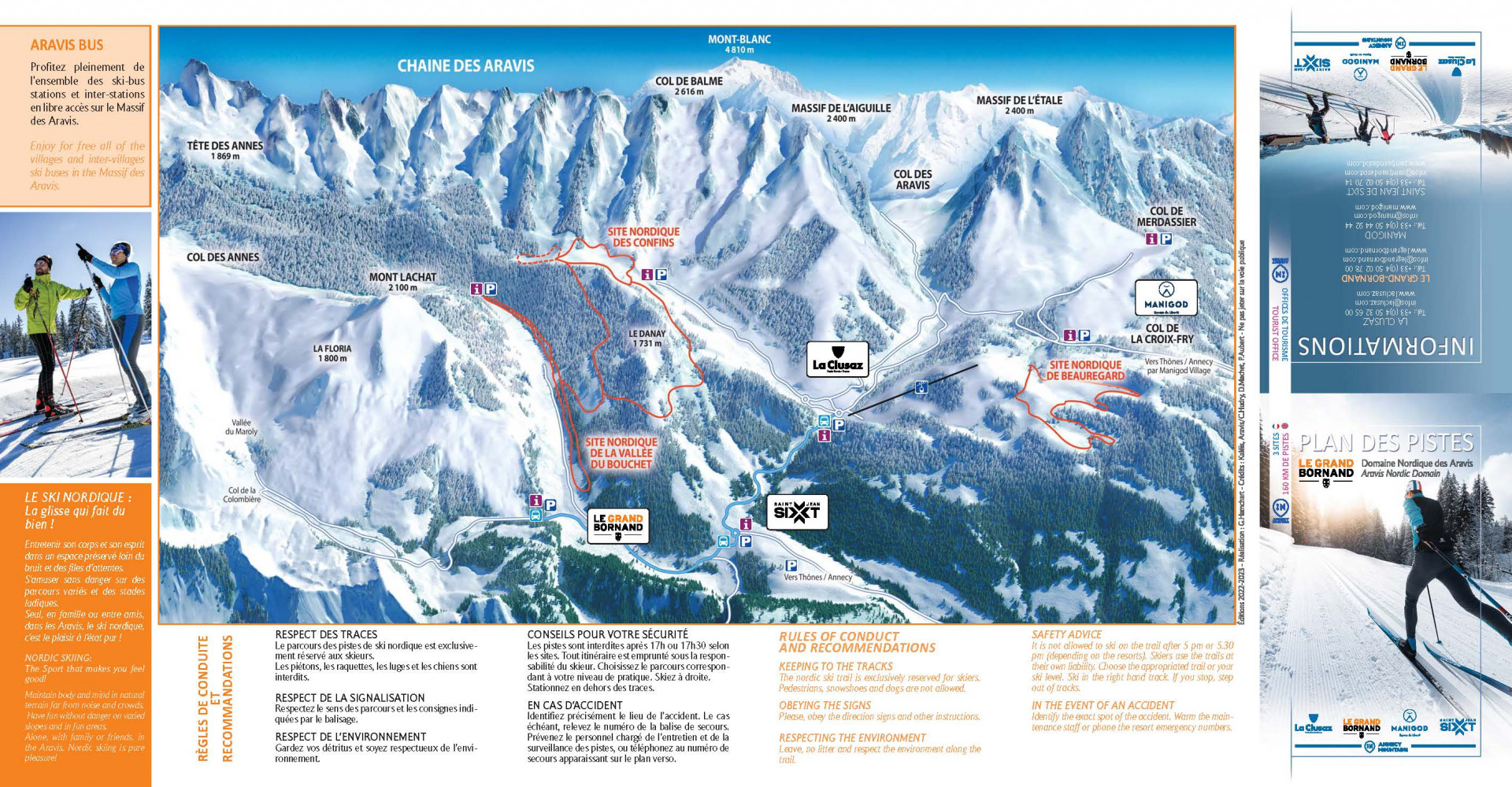 Plan des pistes Nordique Le Grand-Bornand