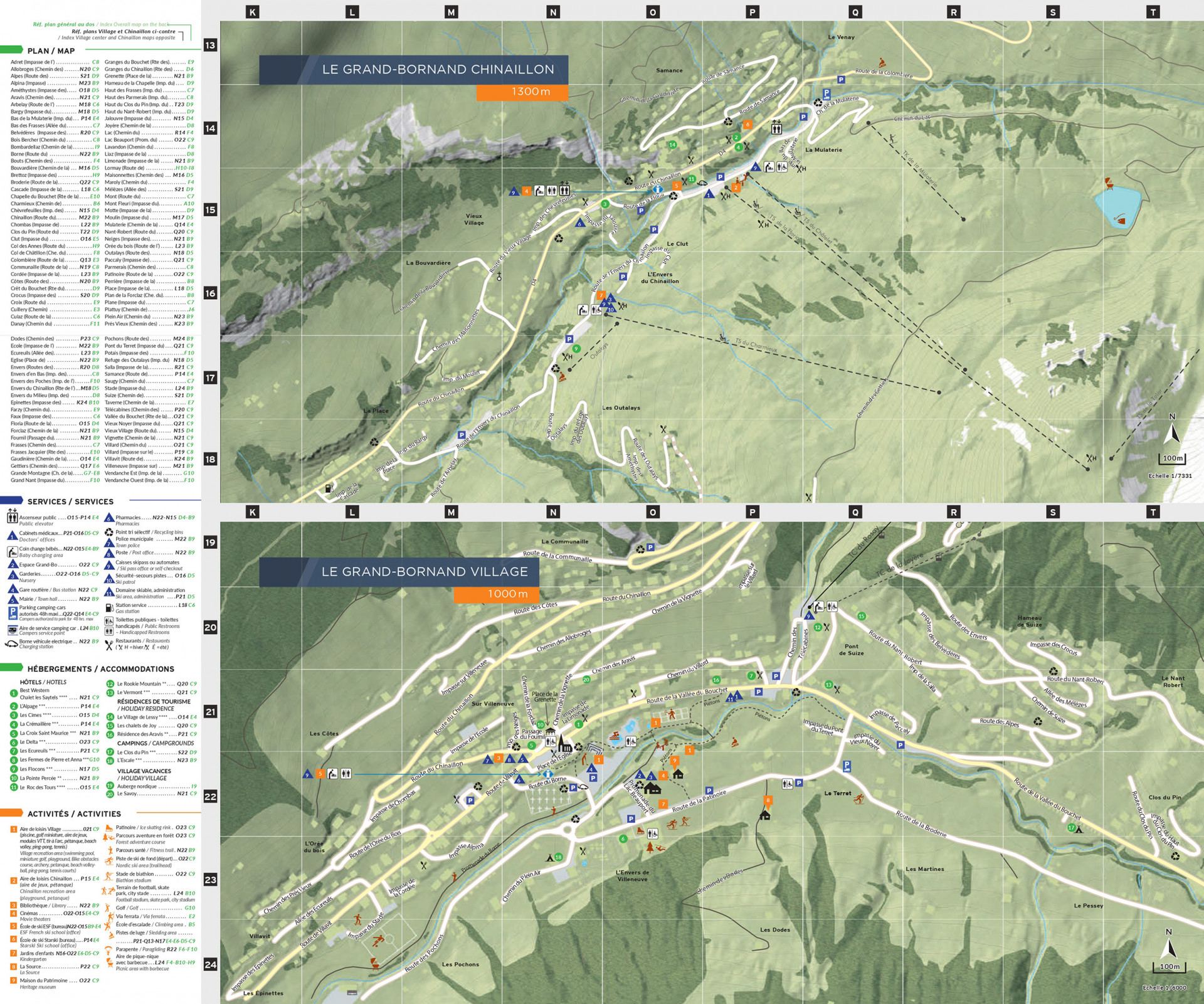 Plan zoom détaillé Le Grand-Bornand