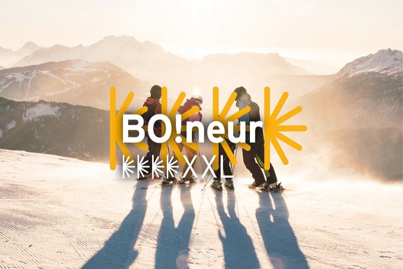 BO!Neur XXL, ski au coucher de soleil