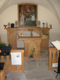 La chapelle des Plans l'autel