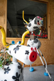 Vache en fleu et vache prairie