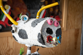 Vache en fleur