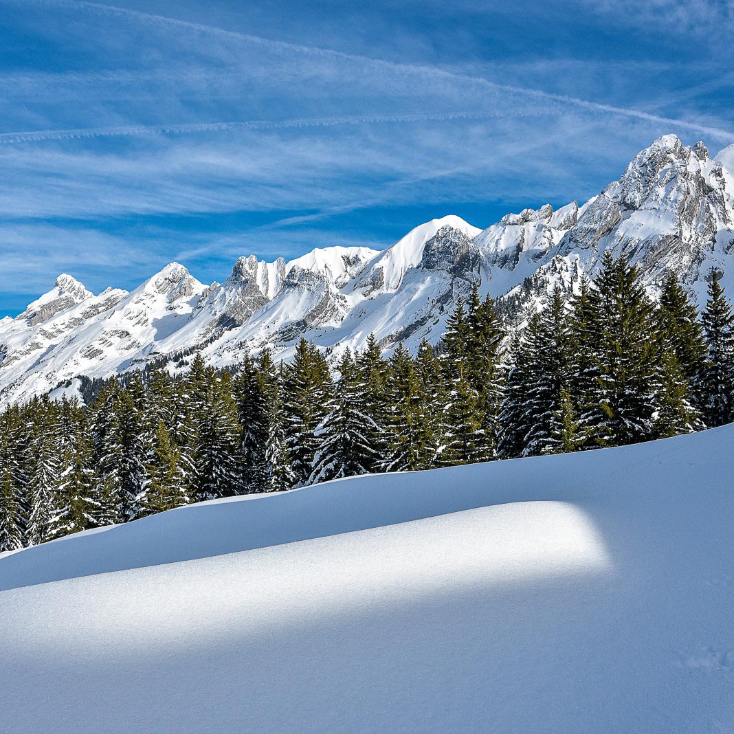 la chaîne des Aravis en hiver - © D. Machet