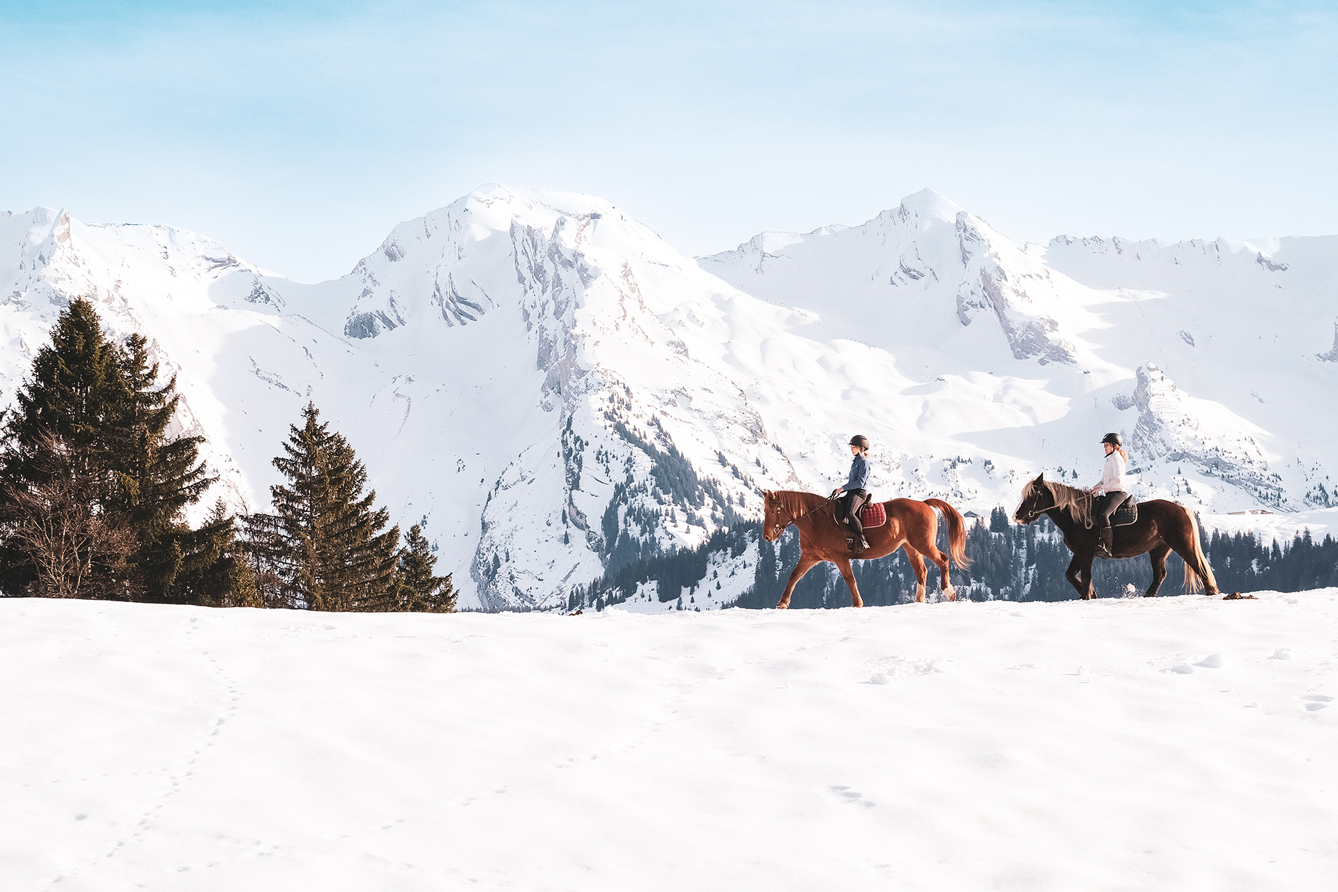 equitation-en-hiver-le-grand-bornand - © P.Guilbaud