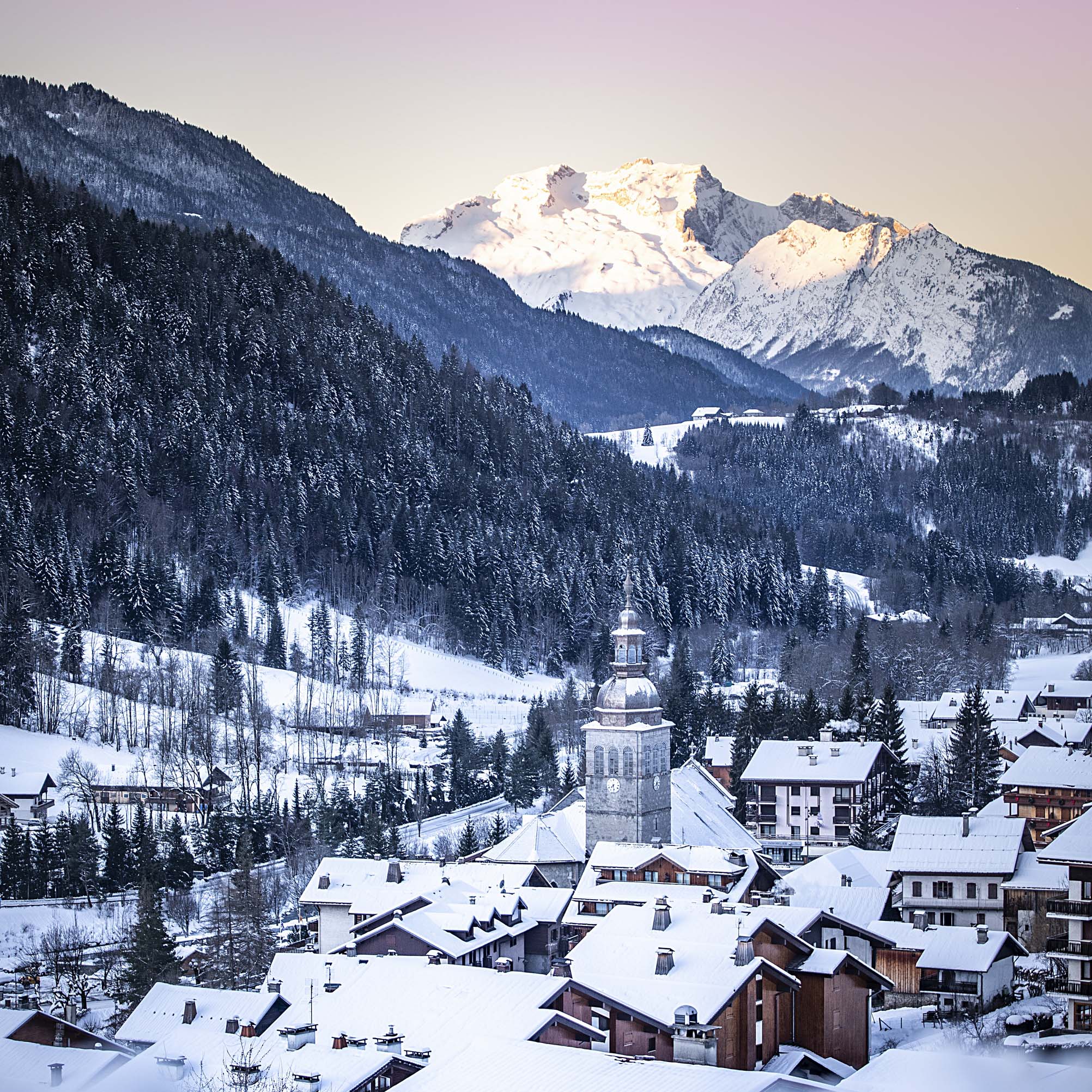 Village du Grand-Bornand en hiver - © T. Vattard