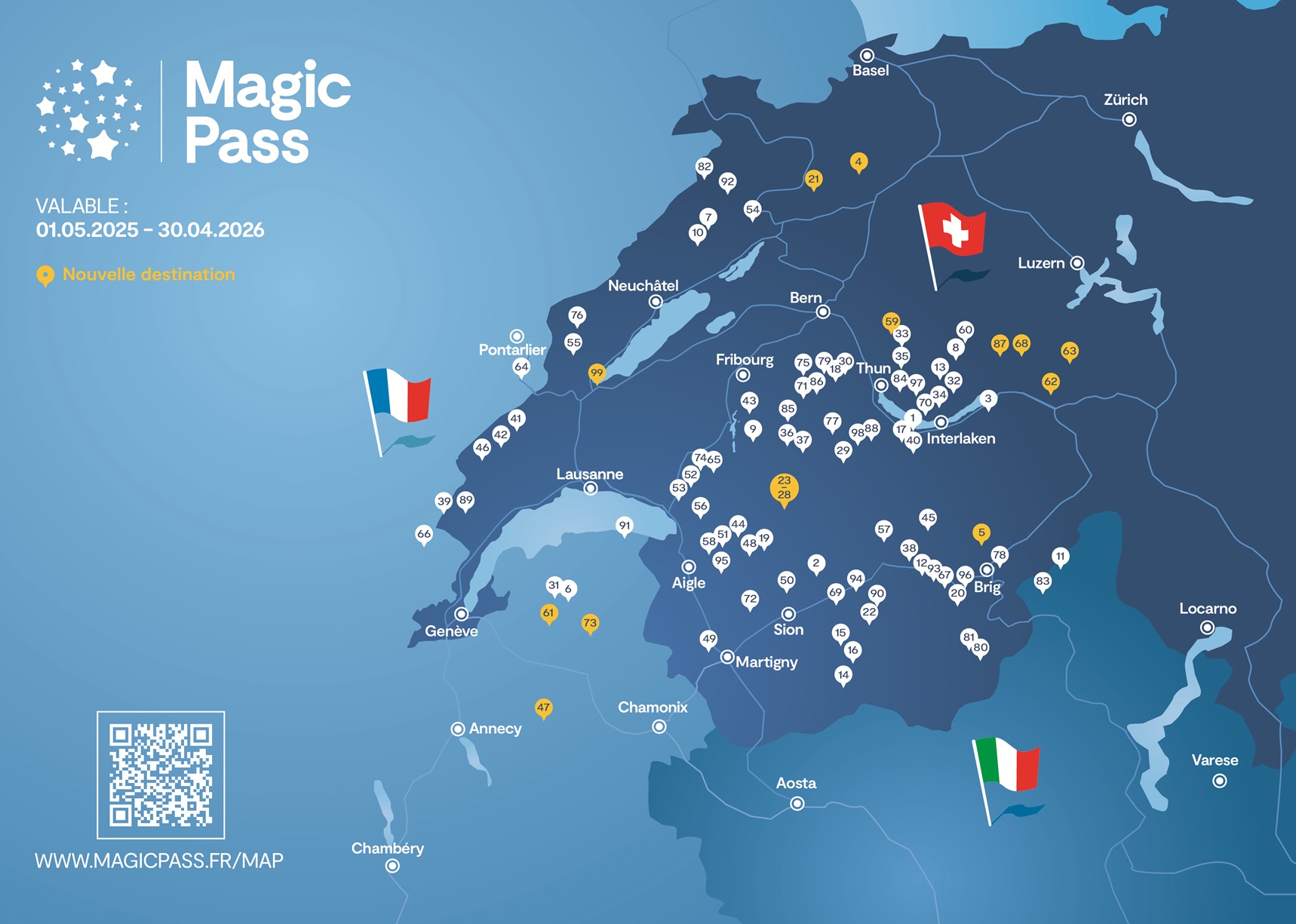 Magic Pass - Carte des stations - © Magic Pass