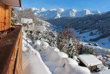 Vue depuis balcon hiver/View from the balcony winter-Etche Ona n°1-Le Grand-Bornand