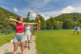 Tir à l'arc au Grand-Bornand en famille