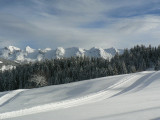 Itinéraire raquette 26 - vue Chaine Aravis
