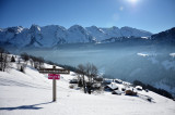 Itinéraire raquettes face à la chaîne des Aravis