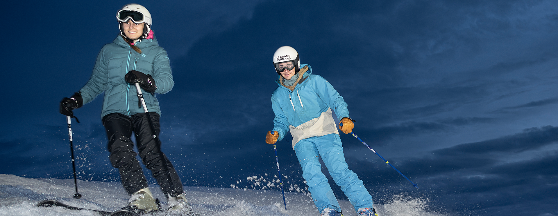 Glisse en nocturne Le Grand-Bornand