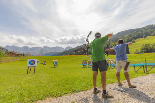 Tir à l'arc au Grand-Bornand entre amis