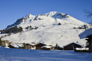 Vue sur le domaine skiable depuis le Chinaillon