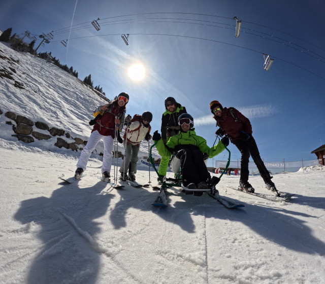 Kart ski sur les pistes du domaine skiable du Grand-Bornand