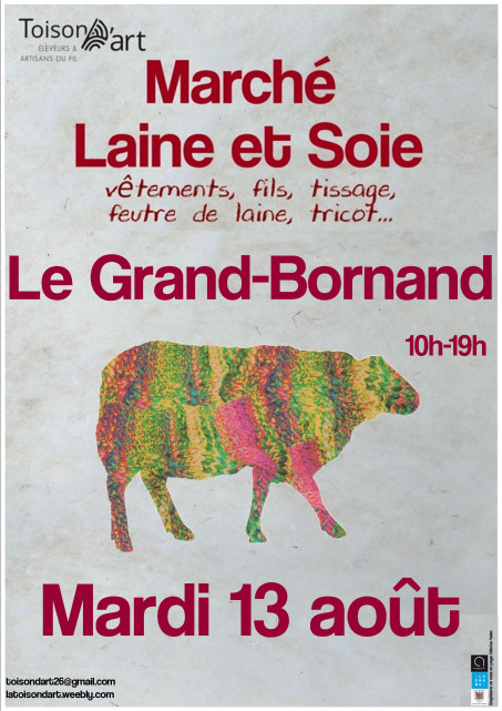 Affiche marché de la laine et de la soie