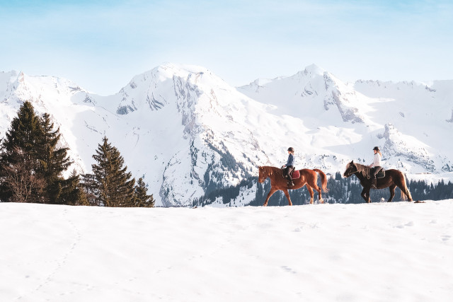 Equitation en hiver - Le Grand-Bornand