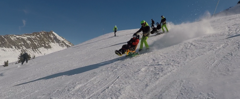 Tandemski pour tous avec l'association Les rois d'la glisse