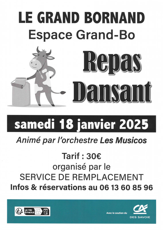 Dîner dansant à l'Espace Grand-Bo