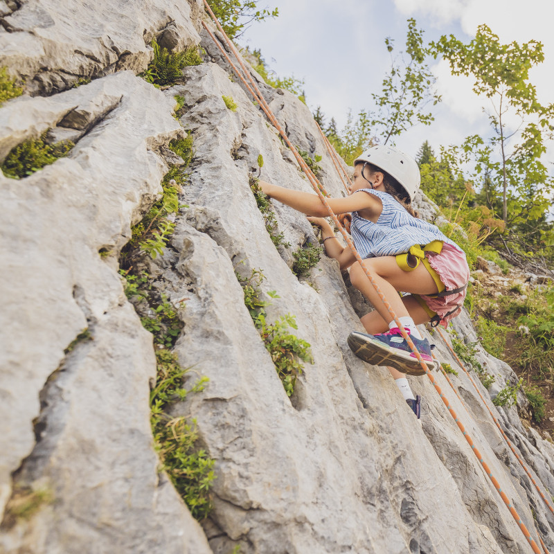 Séance d'escalade au Grand-Bornand pour les 5-7 ans