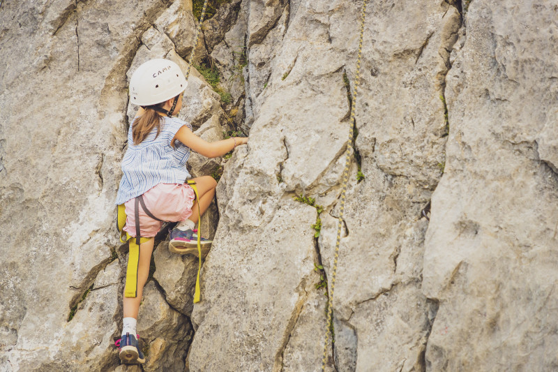 Séance d'escalade au Grand-Bornand pour les 5-7 ans