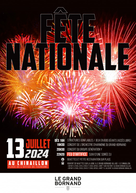 Affiche fête nationale au Chinaillon