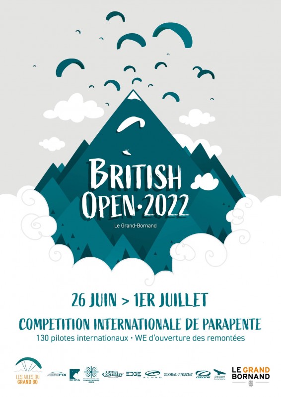 Affiche British Open Parapente 2022