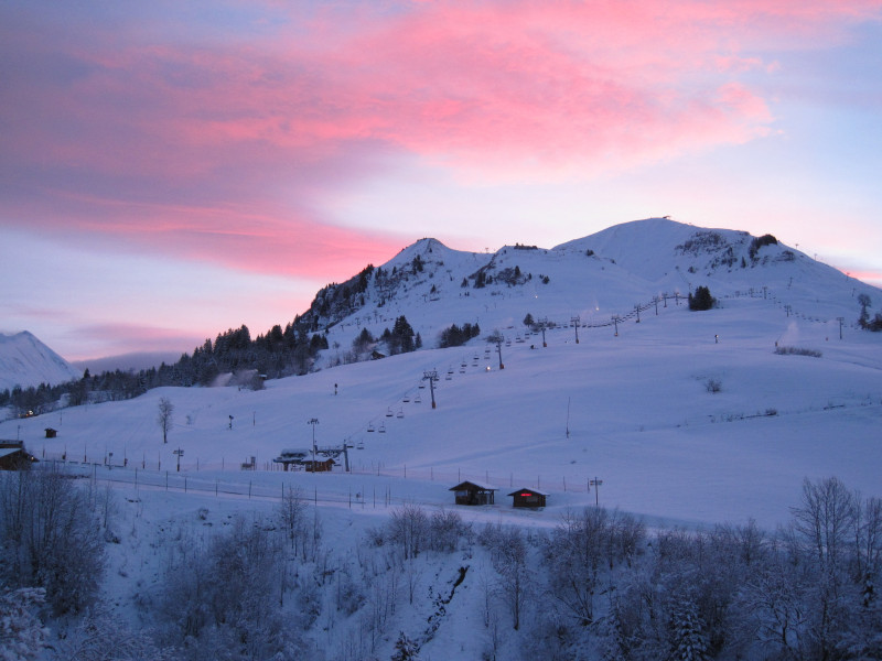 Vue depuis l'appartement hiver/View from the apartment winter-Androsace n°4-Le Grand-Bornand