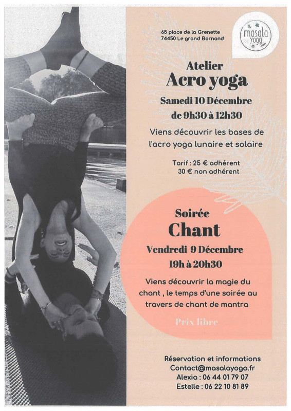 affiche yoga & chant
