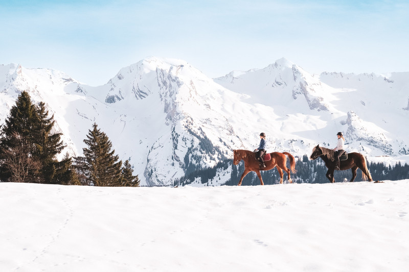 Equitation en hiver - Le Grand-Bornand
