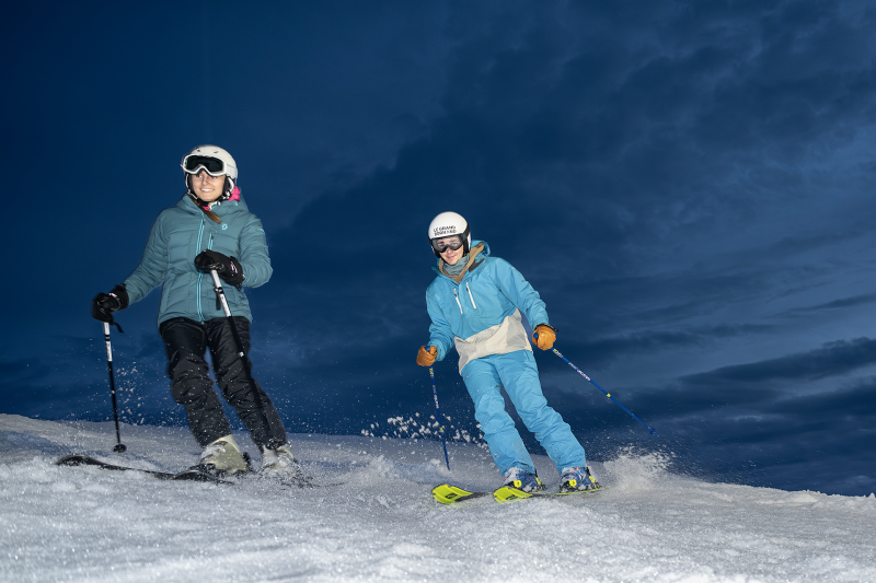 Glisse en nocturne Le Grand-Bornand