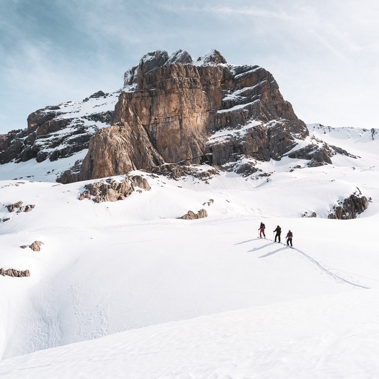 Ski de randonnée au refuge de la Pointe Percée - © P.Guilbaud