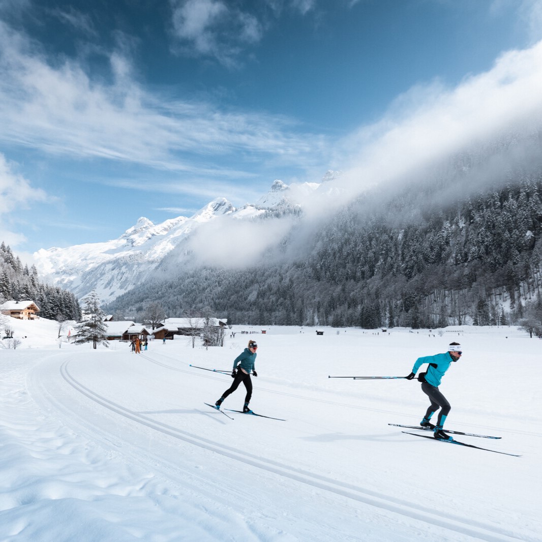 Ski nordique dans la vallée du Bouchet - © C.Hudry